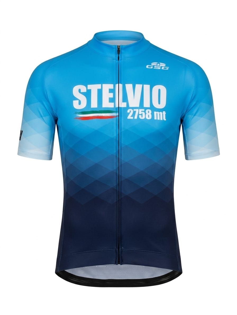 Stelvio Climber cycling jersey, light blue