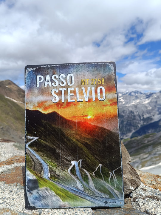 Stelvio metal plaque