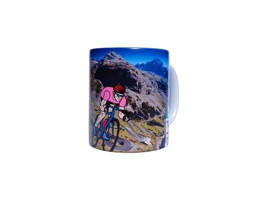 Stelvio cyclist mug