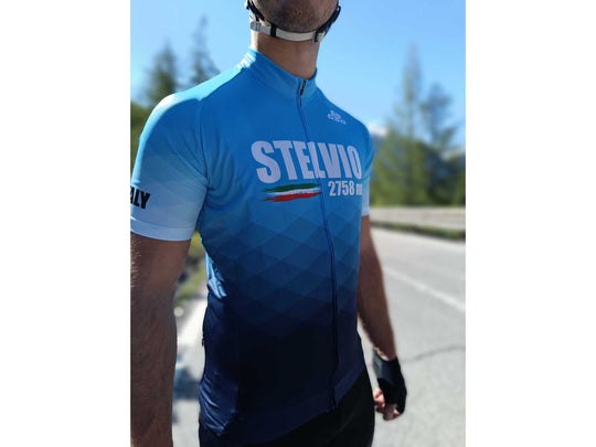 Stelvio Climber cycling jersey, light blue