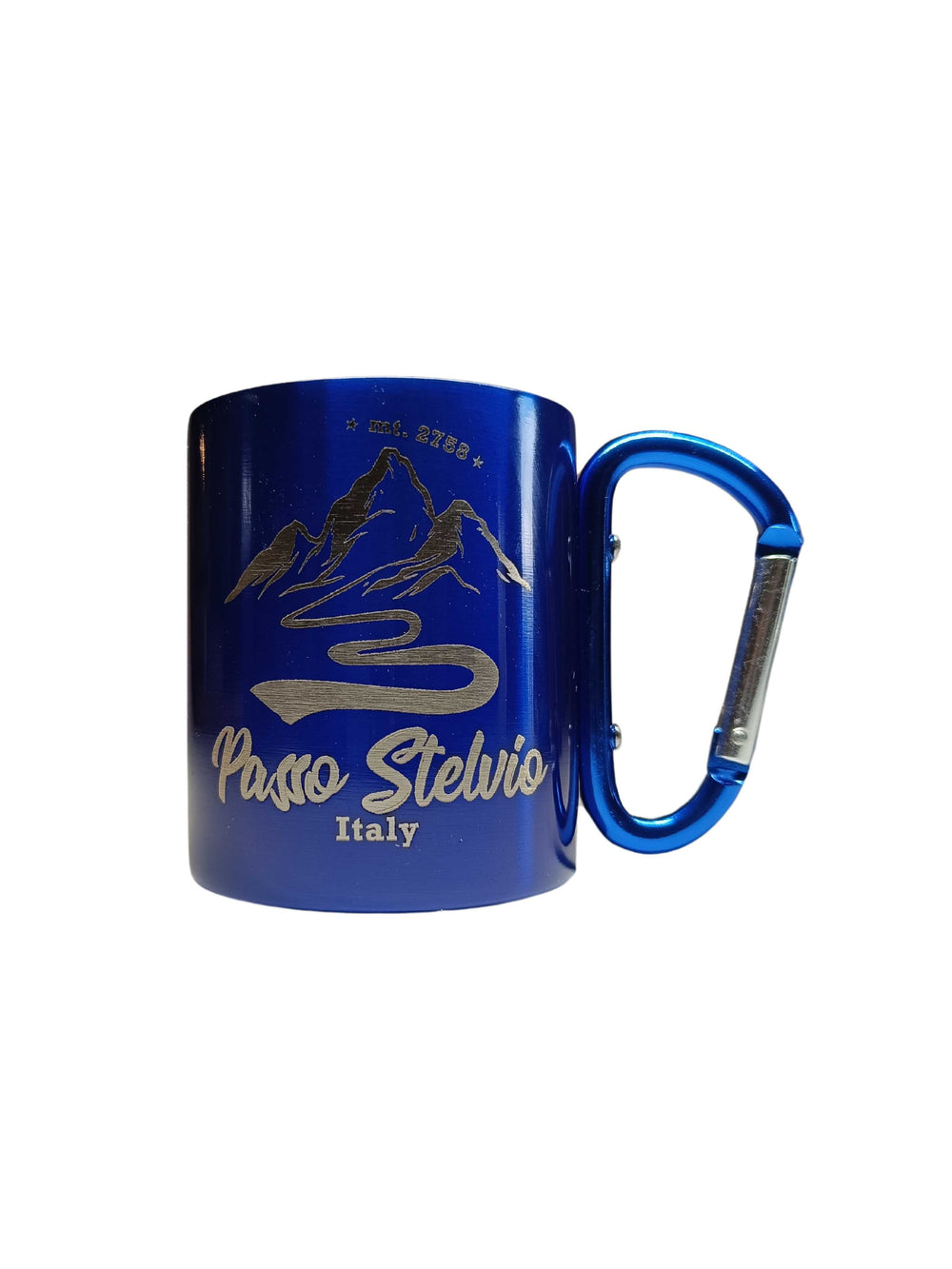 Stelvio cup with road logo carabiner