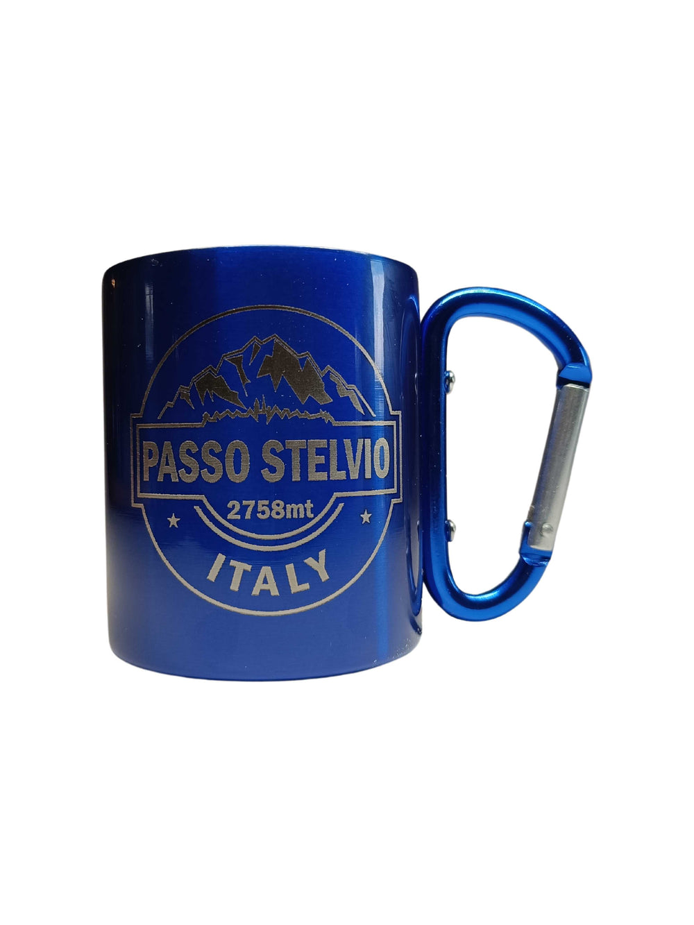 Stelvio cup with mountain logo carabiner