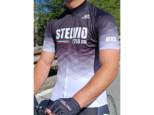 White Stelvio Climber cycling jersey