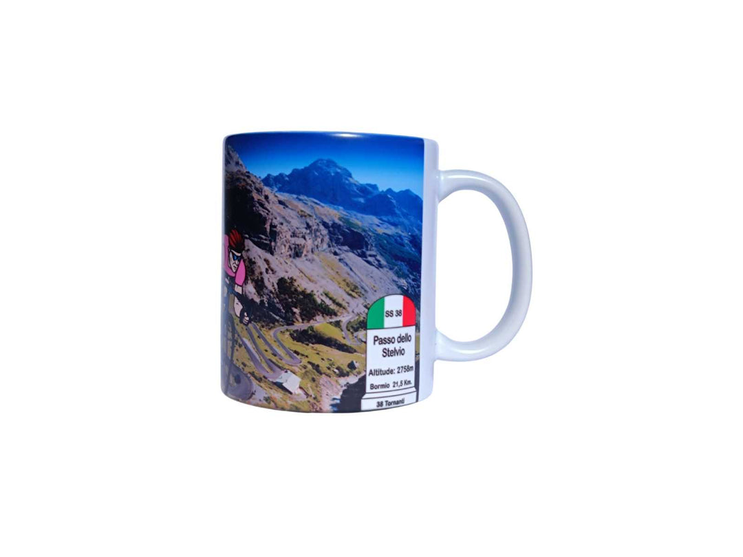 Stelvio cyclist mug