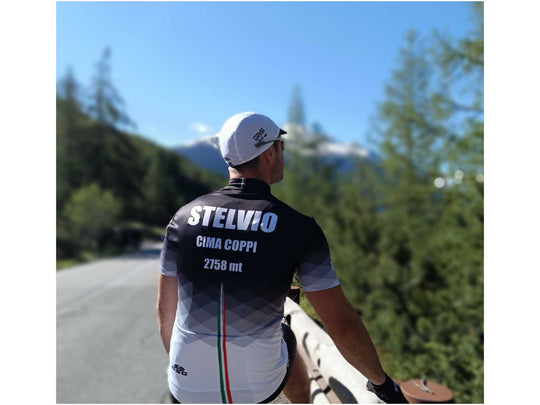 White Stelvio Climber cycling jersey