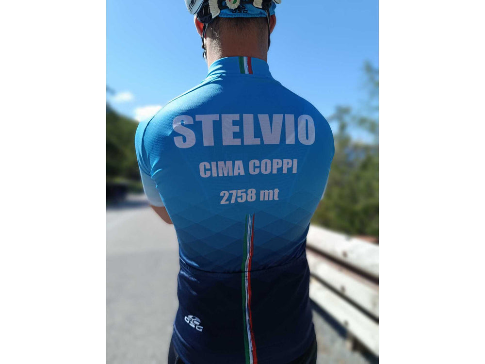 Stelvio Climber cycling jersey, light blue