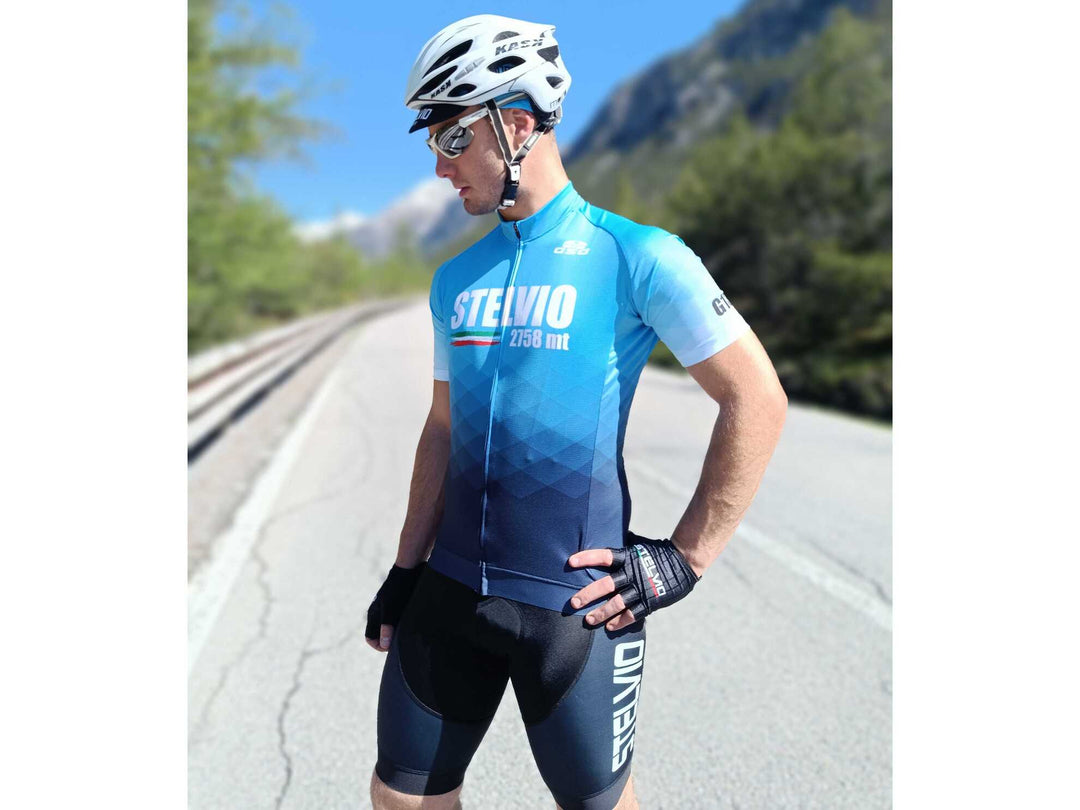 Stelvio Climber cycling jersey, light blue