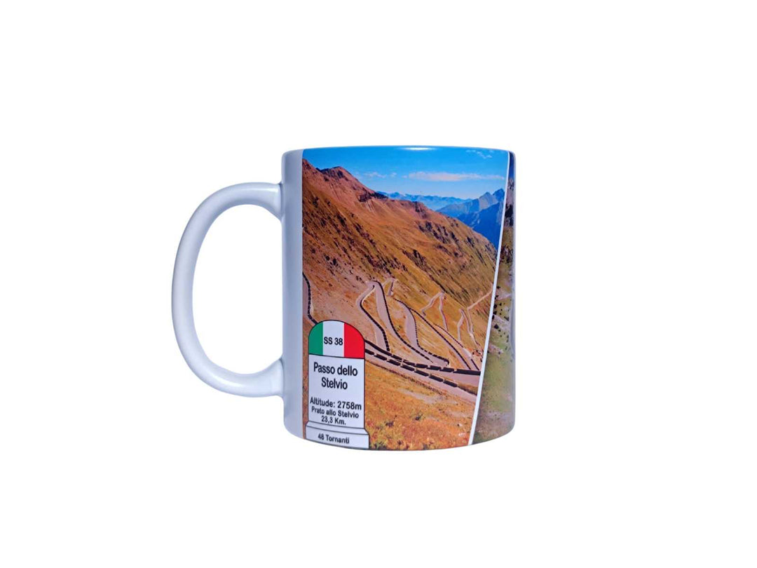 Stelvio cyclist mug