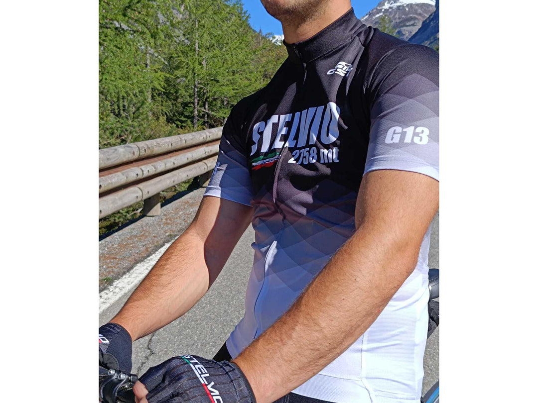 Maglia ciclismo Stelvio Climber bianca