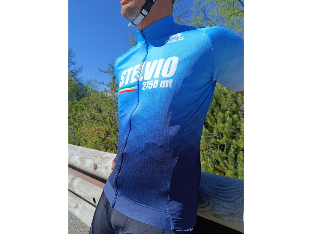 Maglia ciclismo Stelvio Climber azzurra