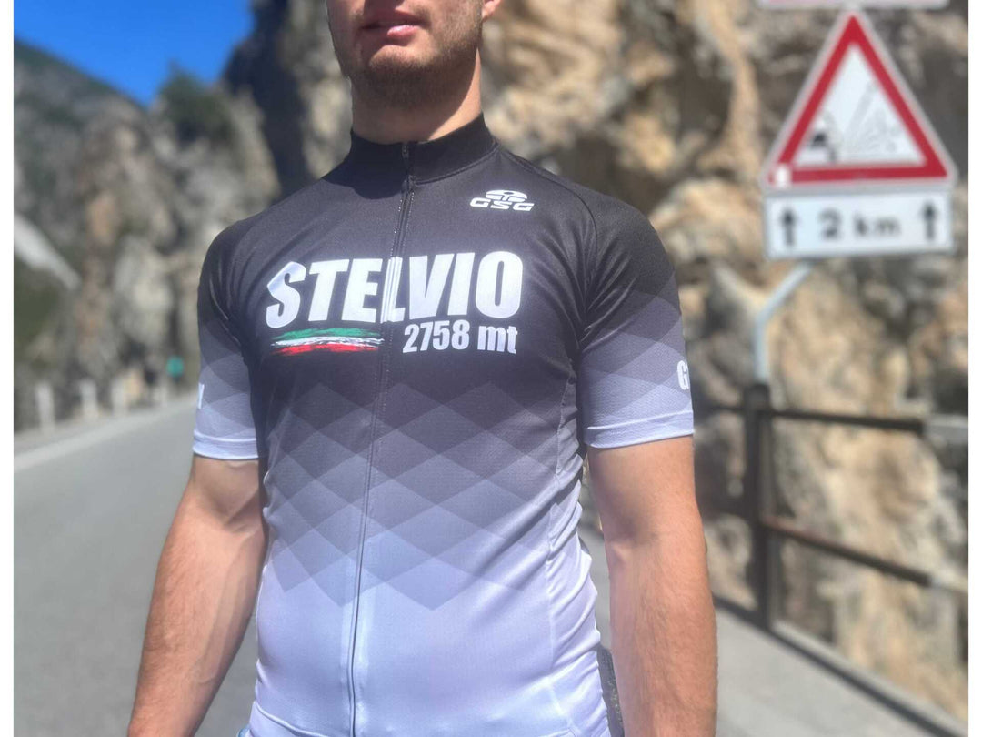 White Stelvio Climber cycling jersey