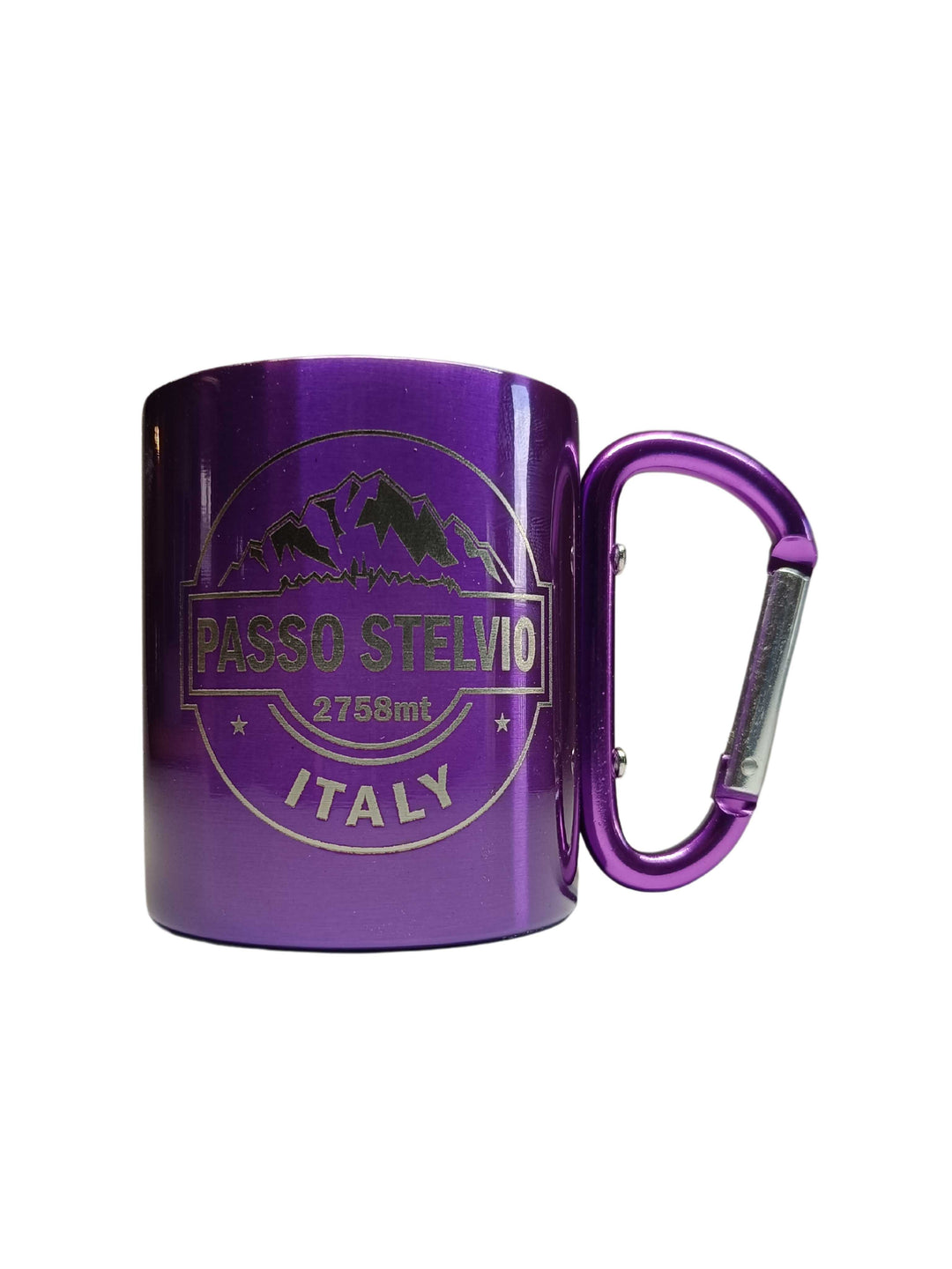 Stelvio cup with mountain logo carabiner