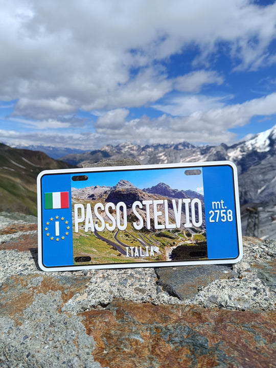 Stelvio metal plaque