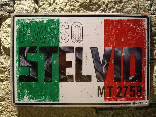 Stelvio metal plaque