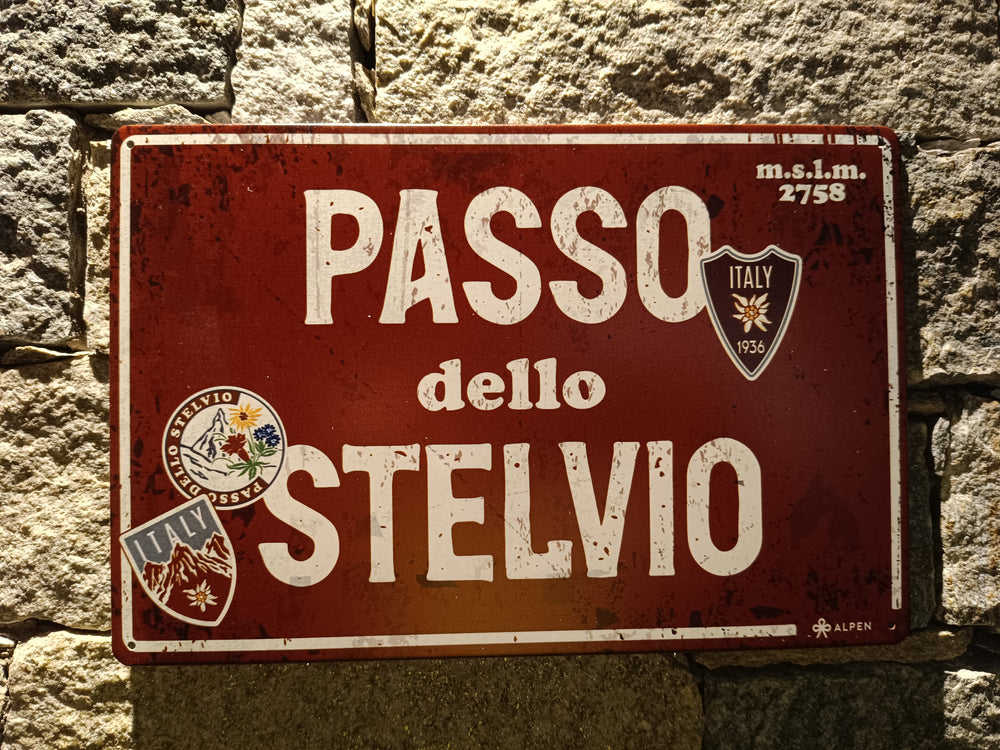 Stelvio metal plaque