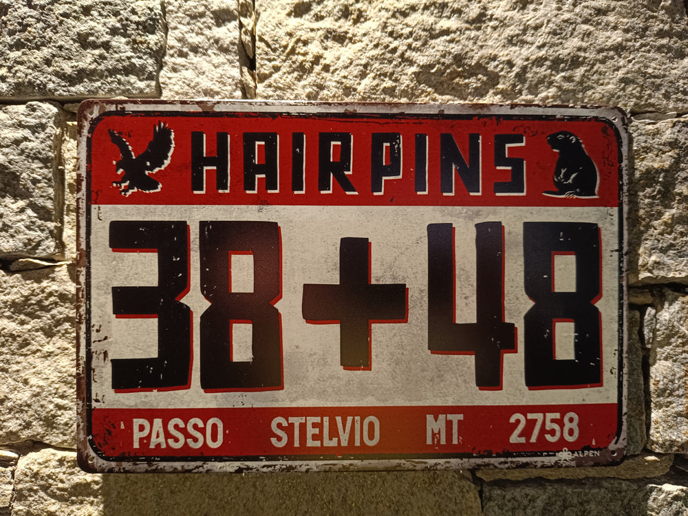 Stelvio metal plaque