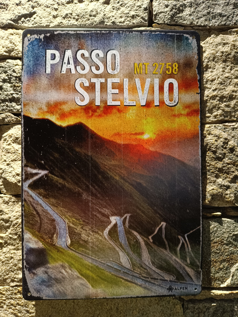 Stelvio metal plaque