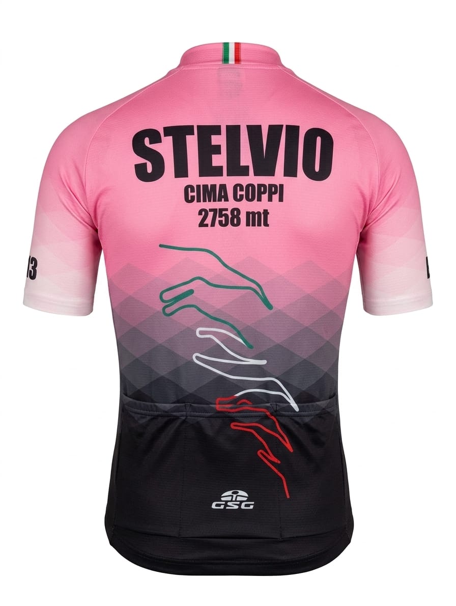 Stelvio Climber cycling jersey pink